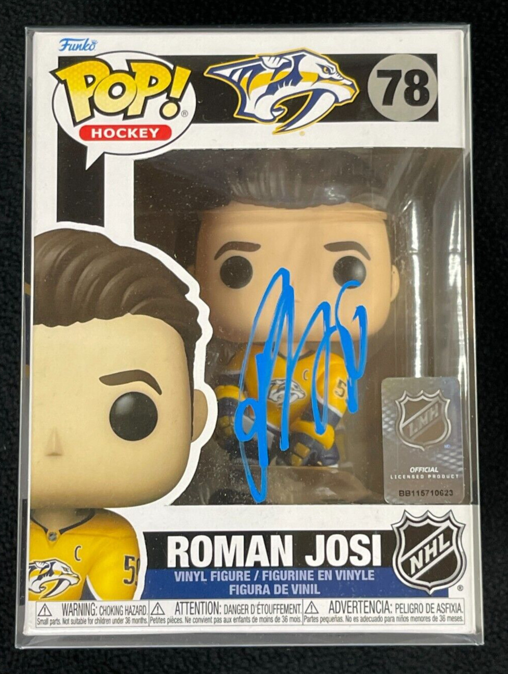 Roman Josi Signed Nashville Predators Funko Pop Figure #78 JSA COA