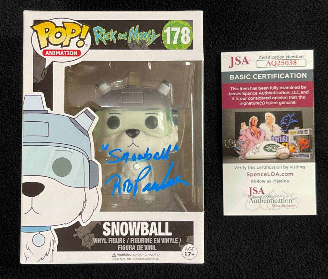 Rob Paulsen Signed Rick And Morty Snowball Funko Pop Figure #178 JSA COA