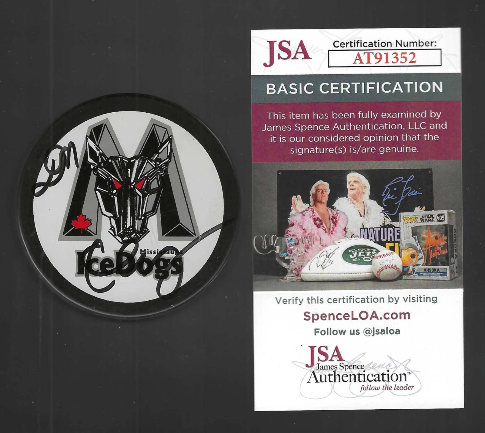 Don Cherry Signed Mississauga Ice Dogs Souvenir Puck JSA COA