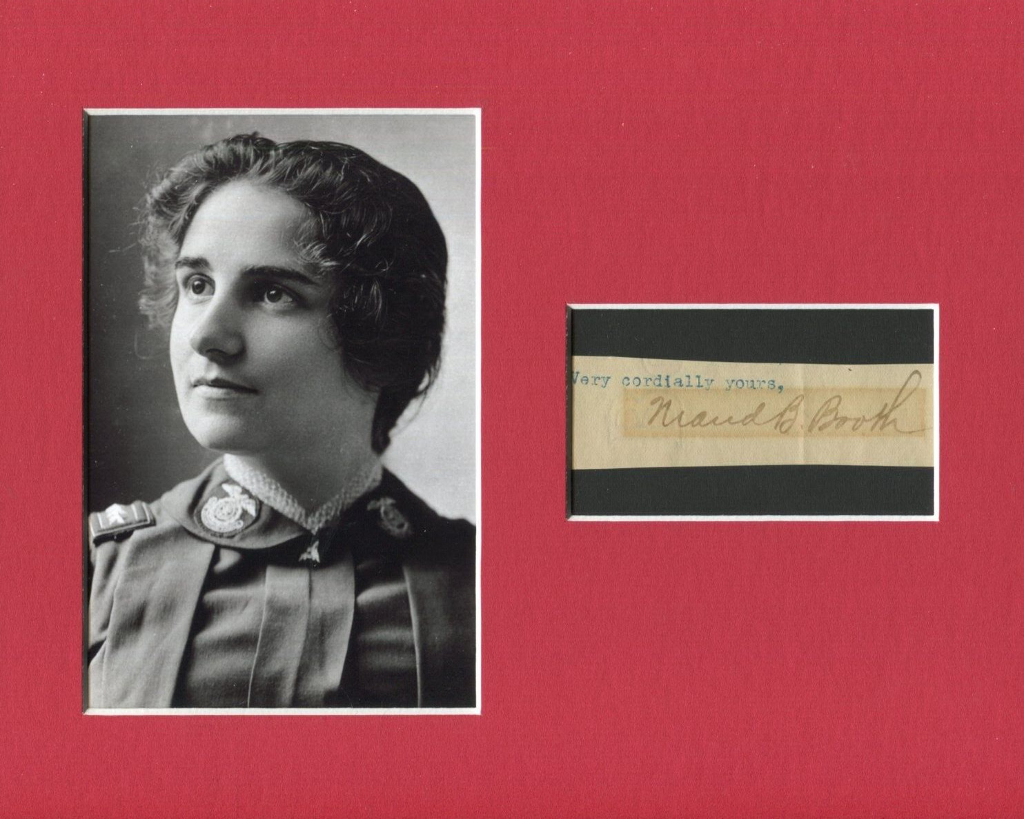 Maud Ballington Booth Salvation Army Volunteers of America Signed Autograph Phot