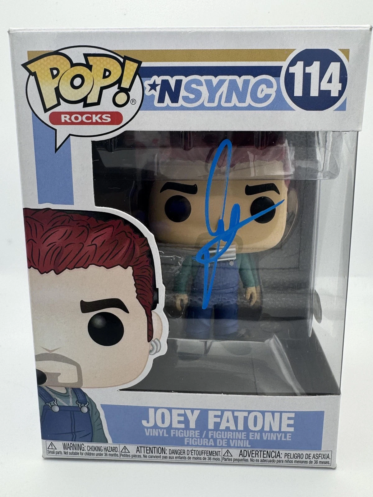 Joey Fatone *NSYNC Autograph SIGNED Rock 114 Funko Pop Vinyl Figure ACOA