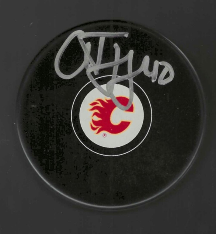 Alex Tanguay Signed Calgary Flames Puck