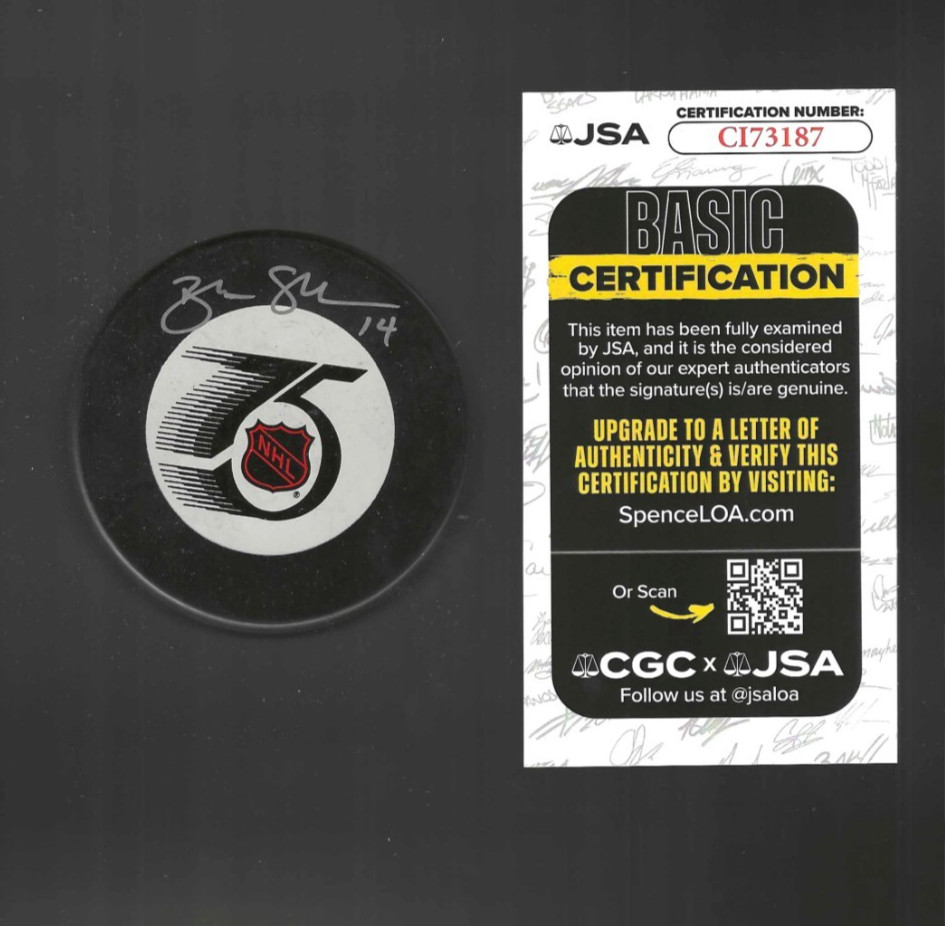 Brendan Shanahan Signed St Louis Blues NHL 75th Anniversary Trench Puck JSA COA