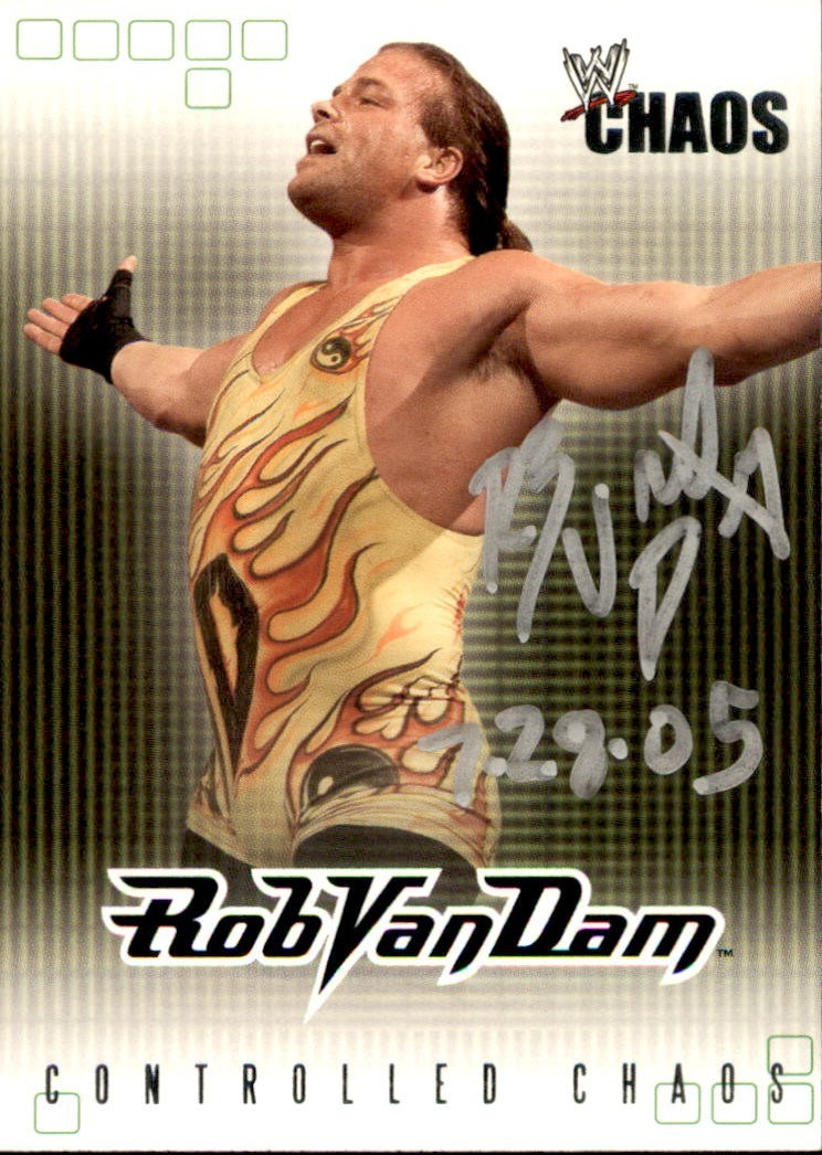 Rob Van Dam RVD Signed 2004 Fleer WWE Card #12