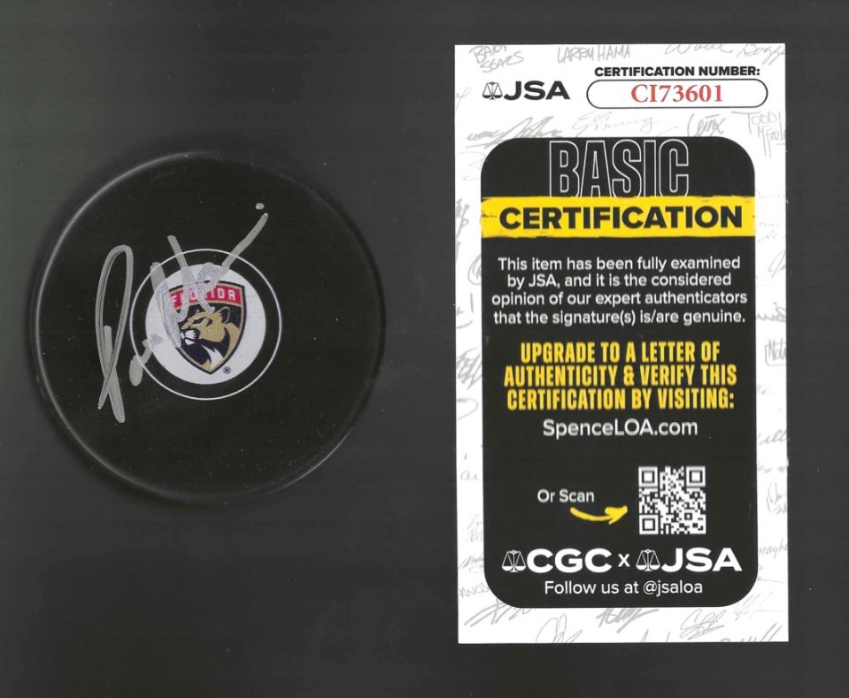 Paul Maurice Signed Florida Panthers Puck JSA COA