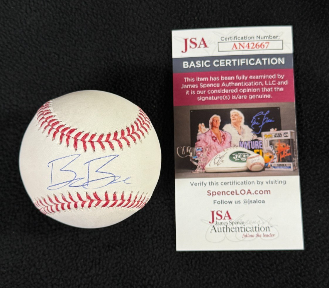 Beau Burrows Signed Detroit Tigers OML Baseball JSA COA