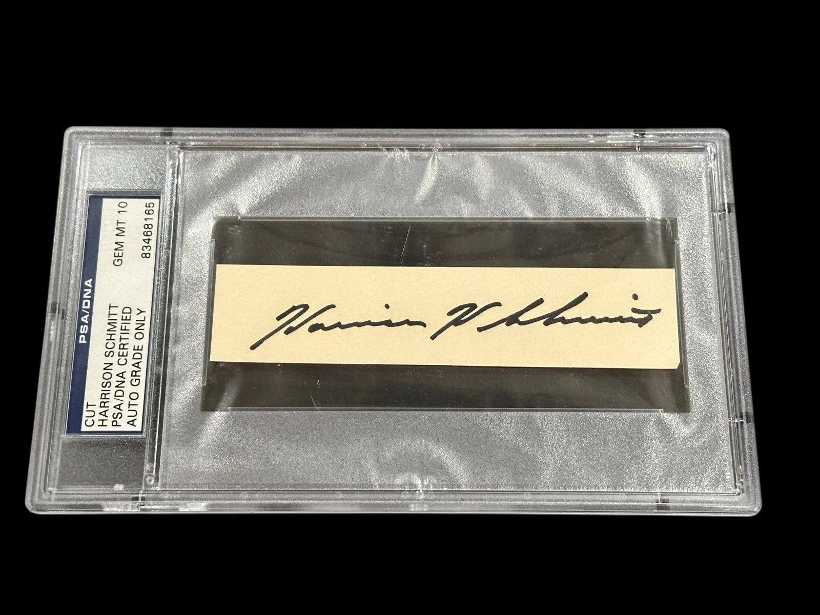 Harrison Schmitt NASA Apollo 17 Moonwalker Signed Autograph PSA Slab Gem Mint 10