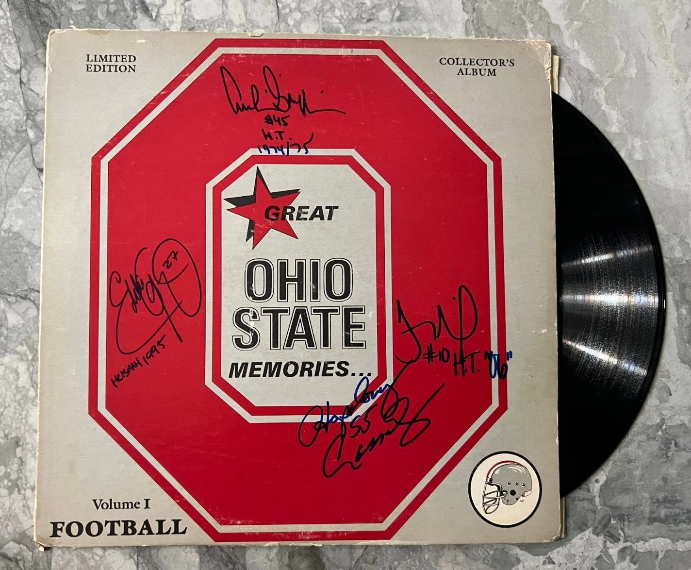 OHIO STATE MEMORIES ALBUM SIGNED EDDIE GEORGE TROY SMITH ARCHIE GRIFFIN HOPALONG