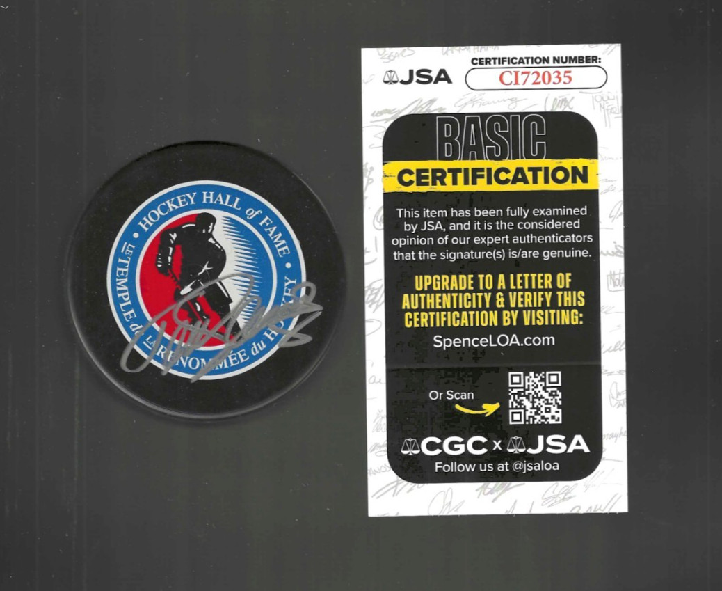 Teemu Selanne Signed Anaheim Ducks Hockey Hall Of Fame HOF Puck JSA COA