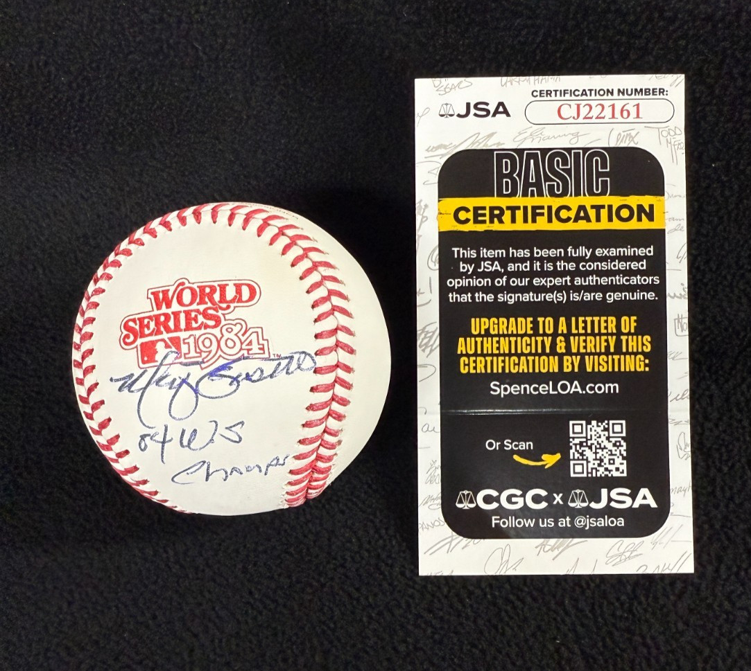 Marty Castillo Signed Detroit Tigers 1984 World Series Official Baseball JSA COA