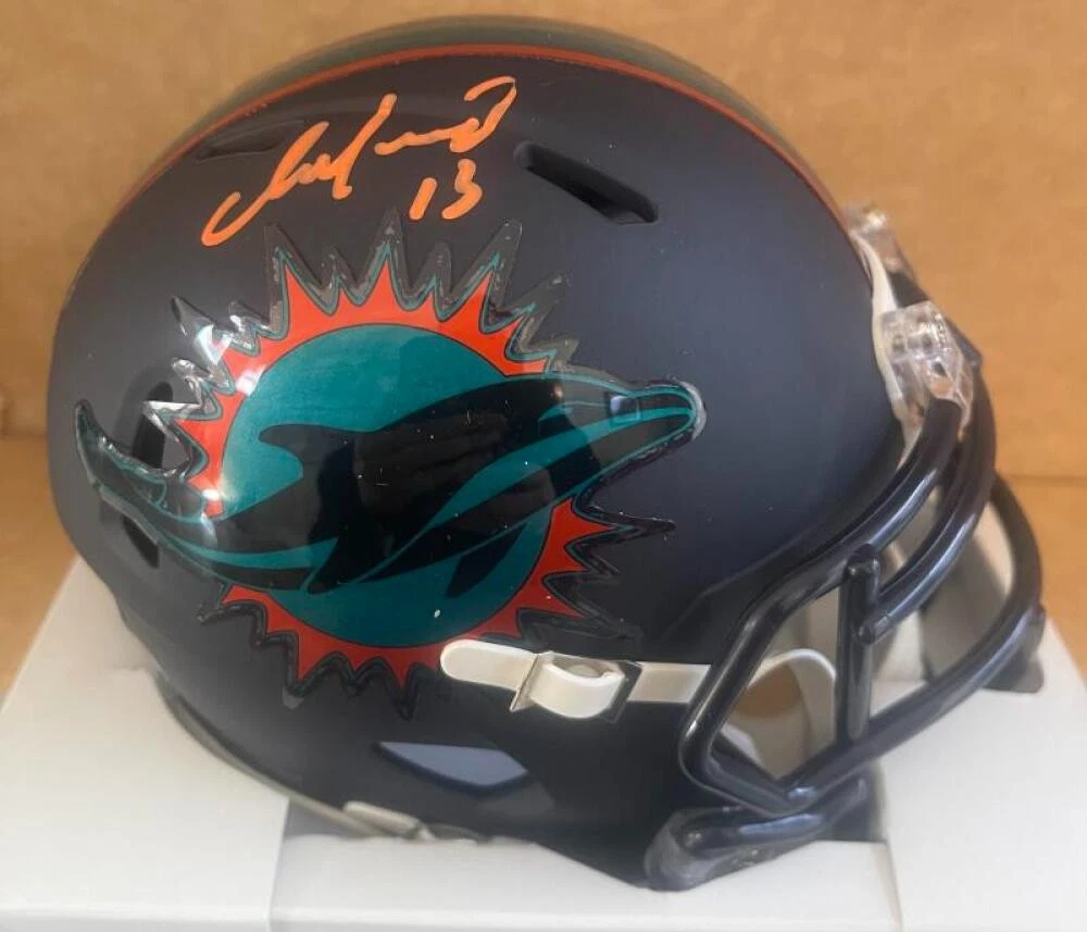 DAN MARINO #13 SIGNED MIAMI DOLPHINS RIVALRY MINI HELMET BECKETT AUTHENTICATED
