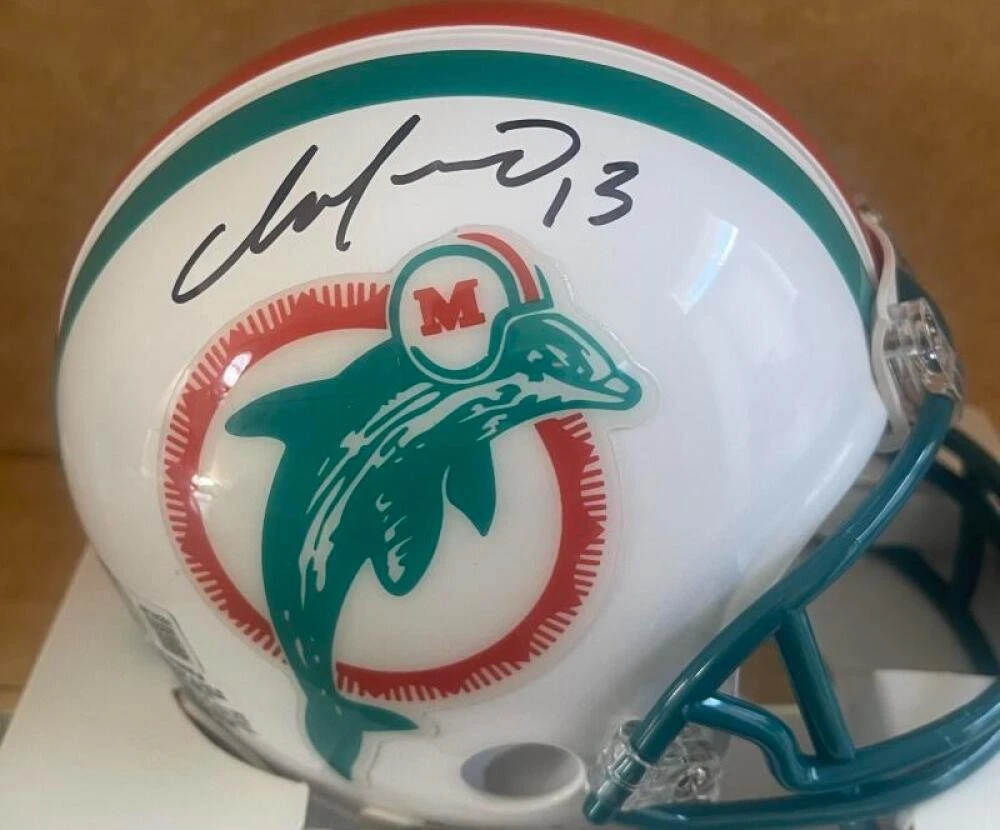 DAN MARINO #13 SIGNED MIAMI DOLPHINS MINI HELMET BECKETT AUTHENTICATED