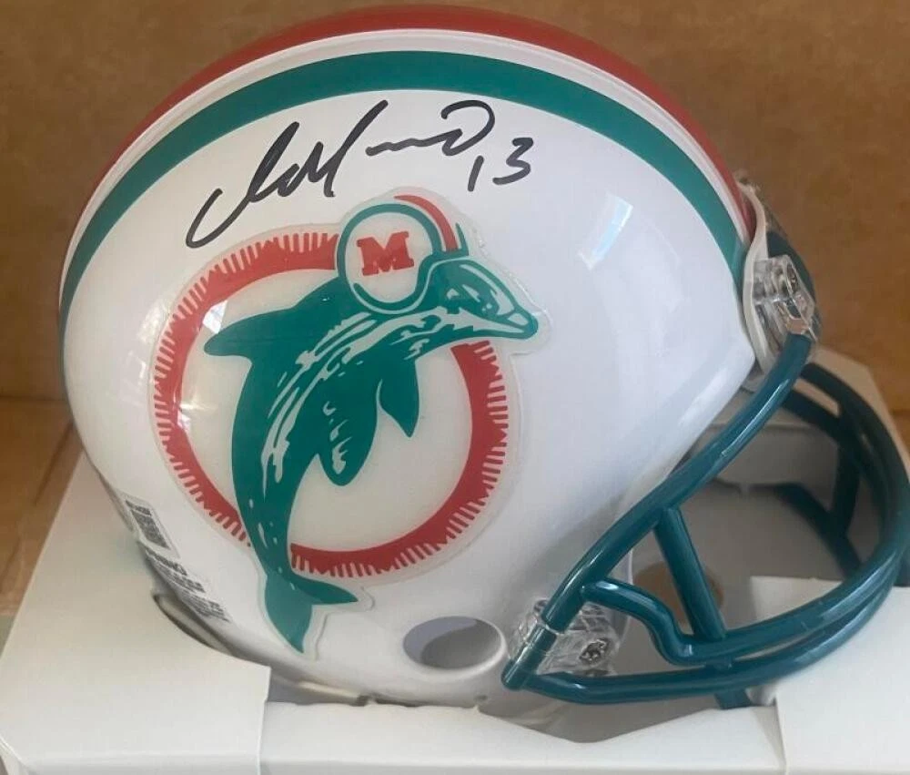 DAN MARINO #13 SIGNED MIAMI DOLPHINS MINI HELMET BECKETT AUTHENTICATED