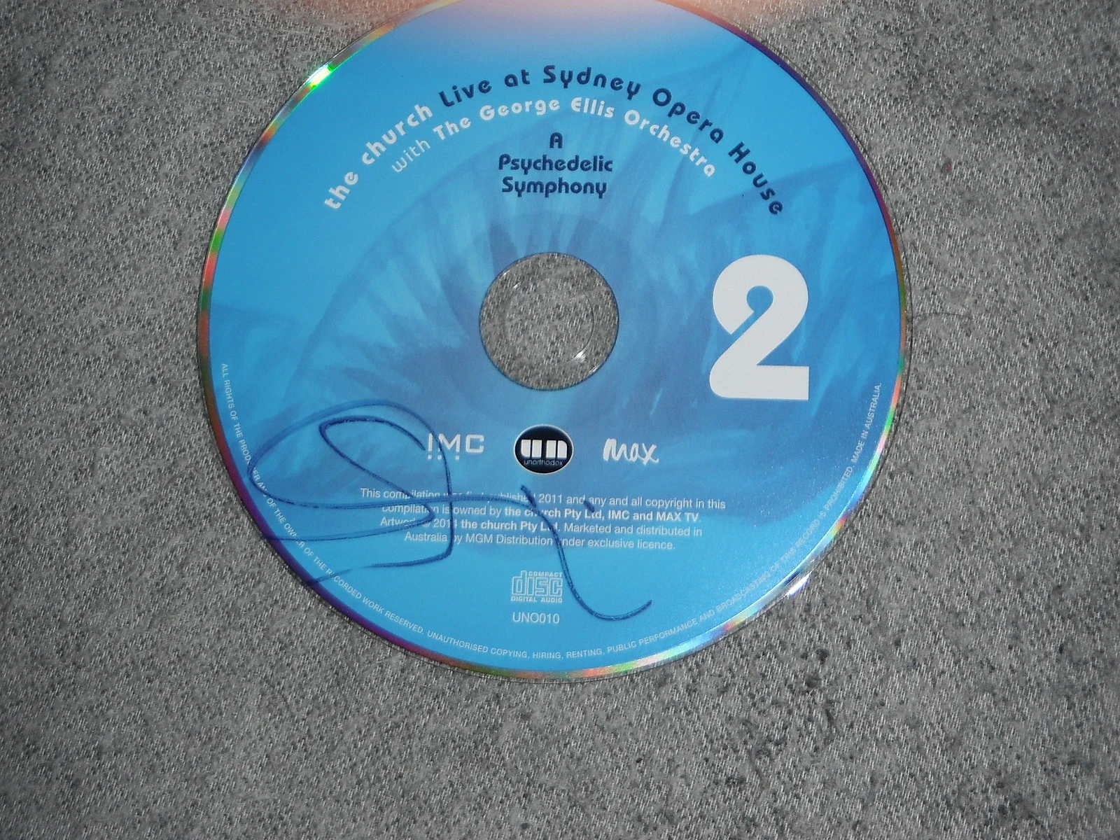 THE CHURCH STEVE KILBEY SIGNED LIVE AT SYDNEY OPERA HOUSE CD 2