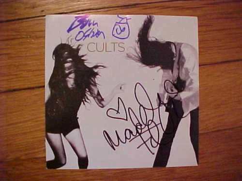 CULTS GROUP SIGNED STICKER LOOK RARE HOT