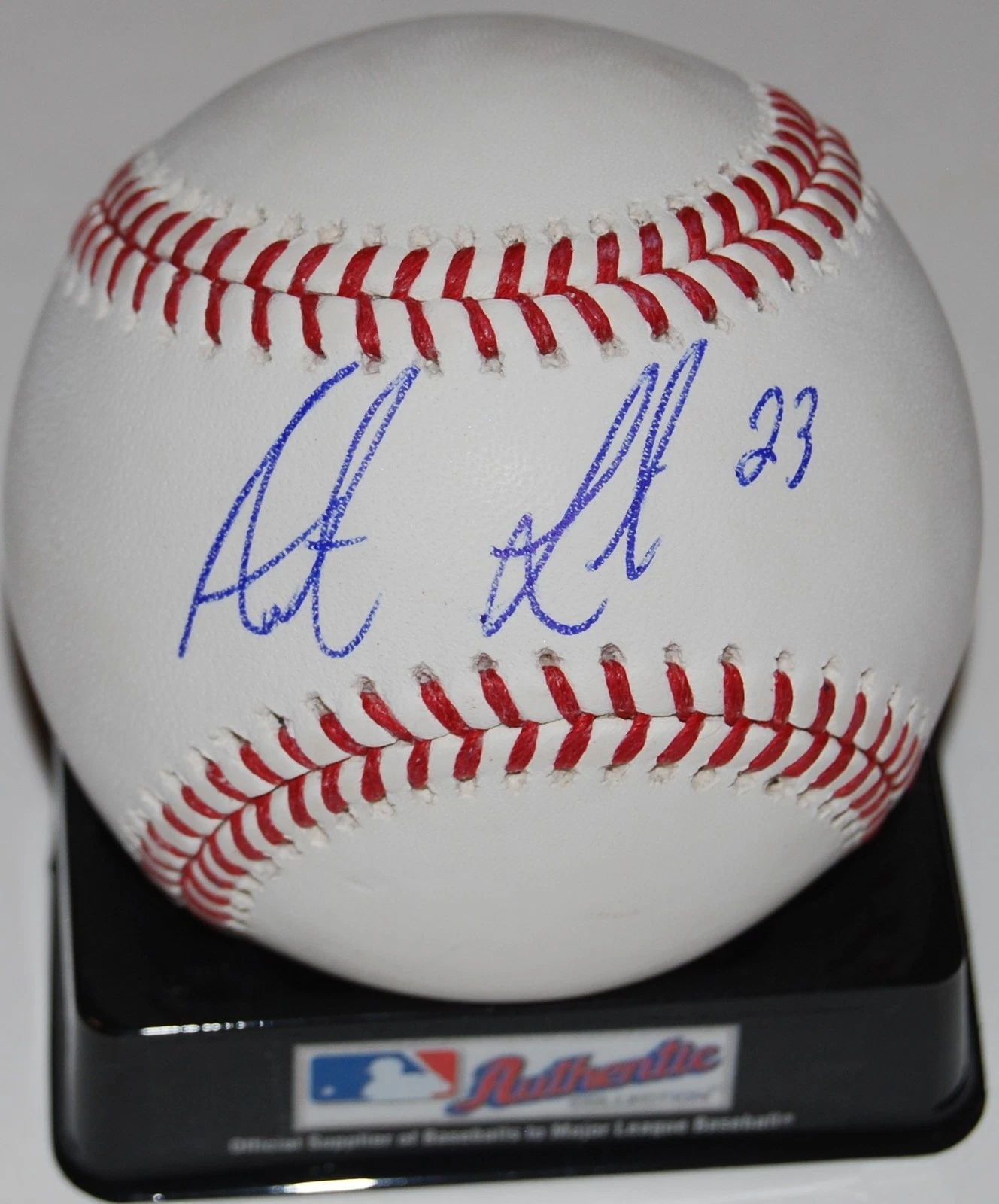 AUSTIN LISTI signed OML Major League baseball (PHILADELPHIA PHILLIES) W/COA