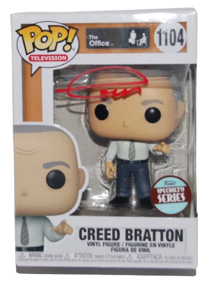 CREED BRATTON signed (THE OFFICE) Specialty Funko Pop #1104 BECKETT BF09212