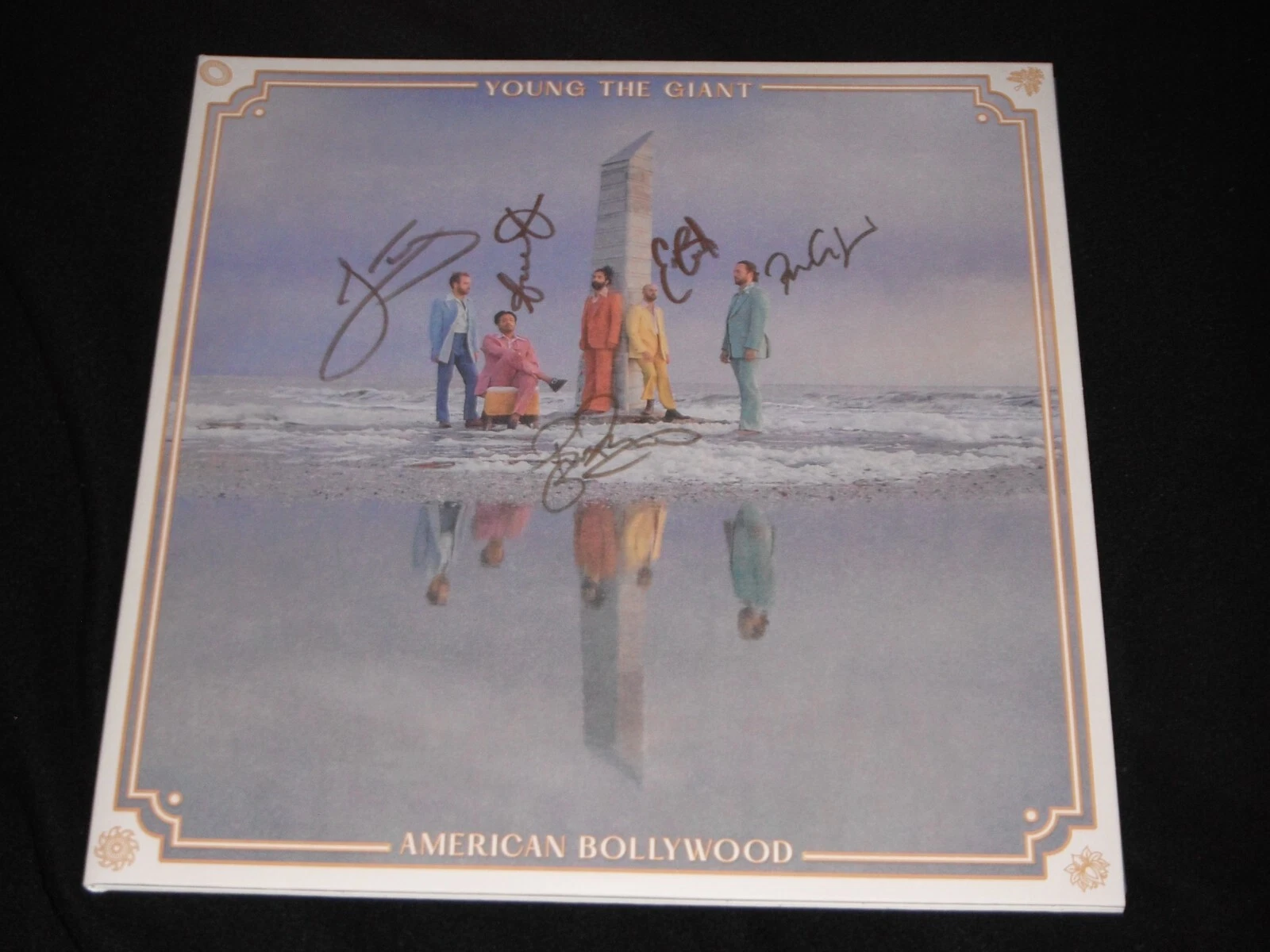 YOUNG THE GIANT GROUP SIGNED AMERICAN BOLLYWOOD VINYL ALBUM SAMEER GADHIA