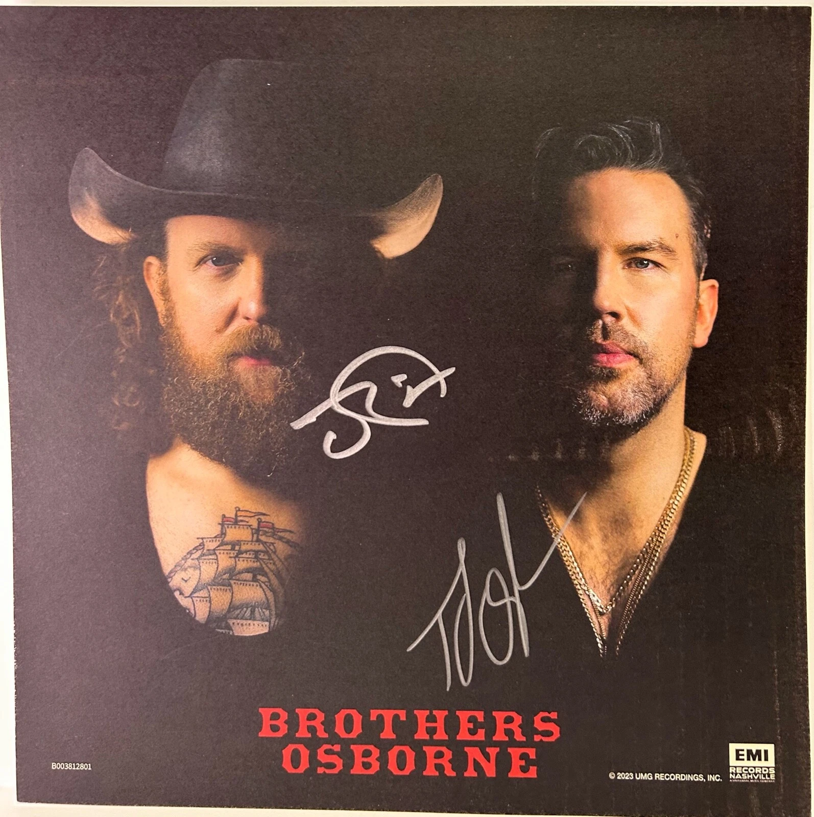 TJ OSBORNE JOHN OSBORNE Signed LP Insert 
