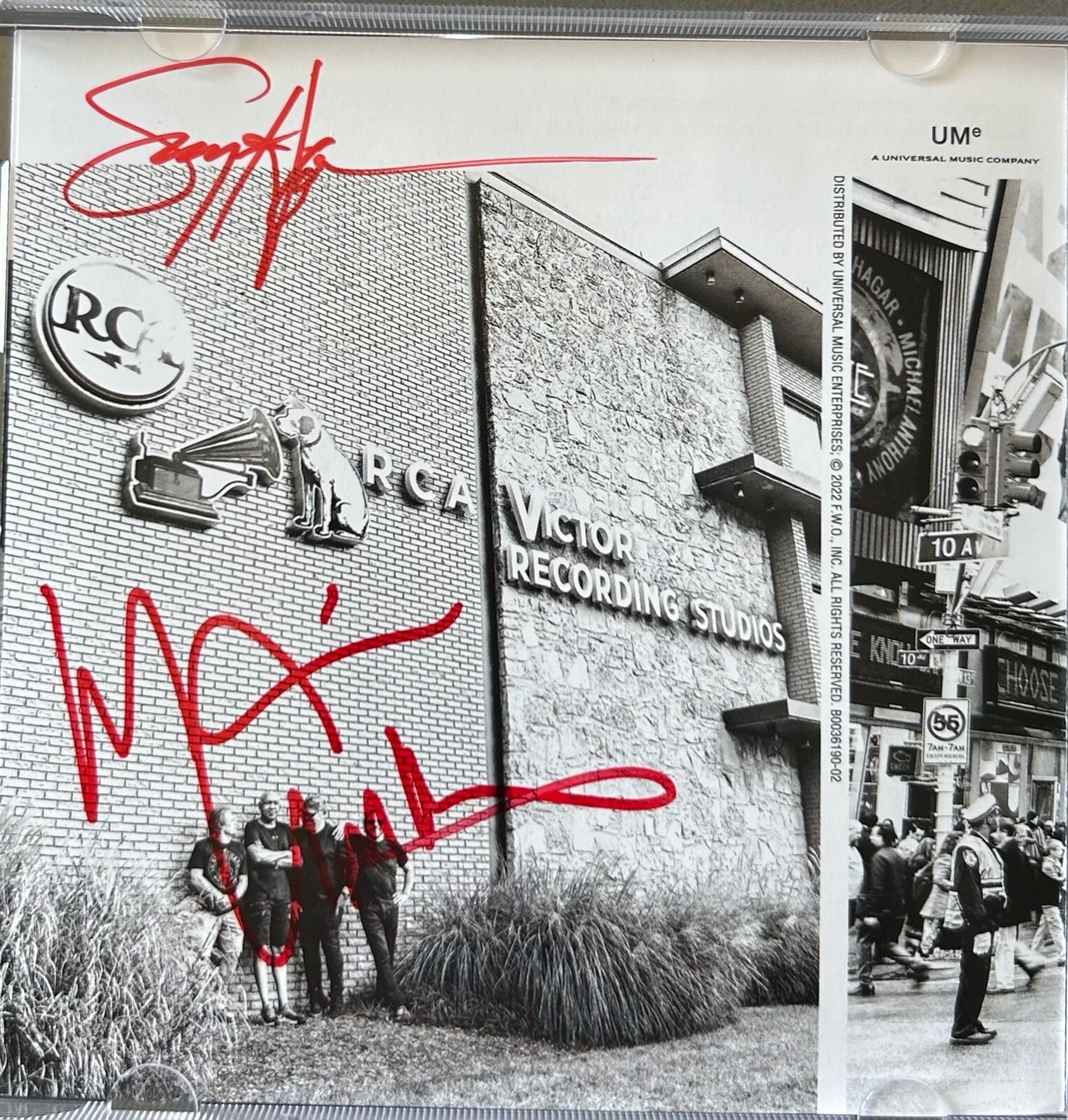 SAMMY HAGAR MICHAEL ANTHONY Signed Auto CD 