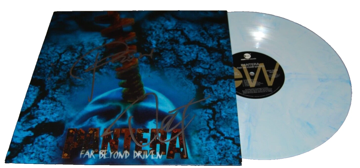 PANTERA signed (FAR BEYOND DRIVEN) Phil & Rex Vinyl Record Album LP JSA AX28229