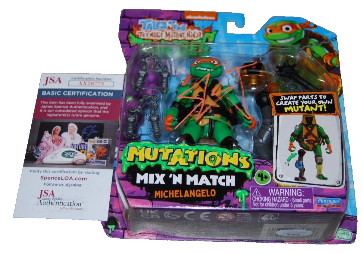 SHAMON BROWN signed TEENAGE MUTANT NINJA TURTLES Michelangelo figure JSA AX28775