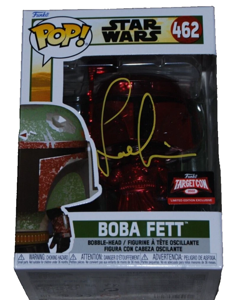 TEMUERA MORRISON signed (STAR WARS) Bob Fett Funko Pop #462 BECKETT BAS BP89864