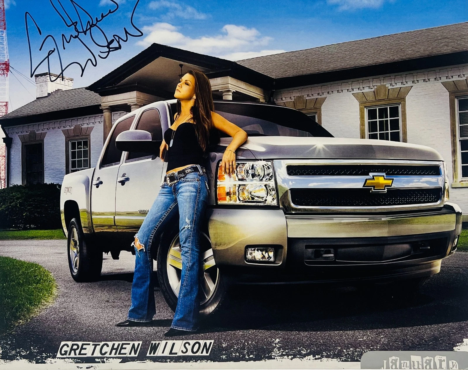GRETCHEN WILSON Signed Autograph Calendar Page ACOA COA