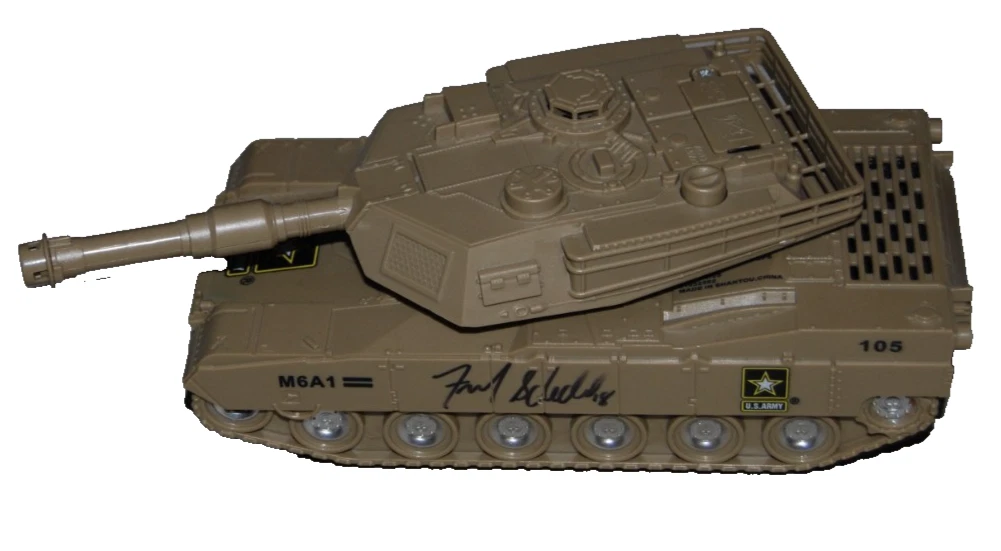 FRANK SCHWINDEL signed (CHICAGO CUBS) FRANK THE TANK toy tank PSA/DNA 3T74227