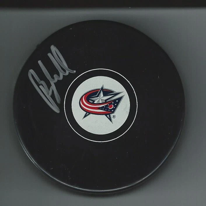 Ryan COLLINS Signed COLUMBUS BLUE JACKETS Puck