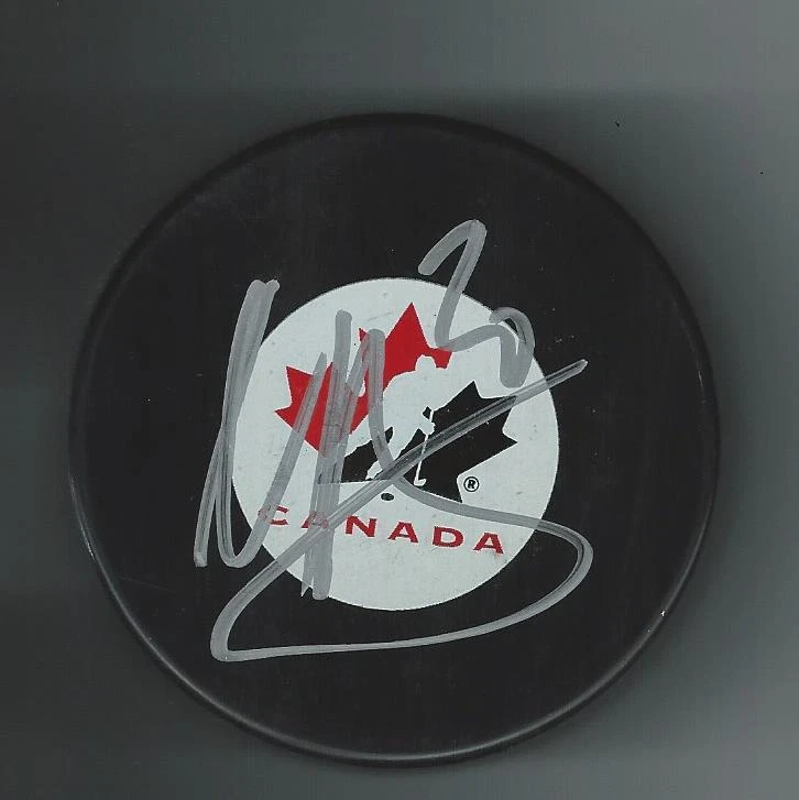 Nick Ritchie Signed Team Canada Hockey Puck Boston Bruins