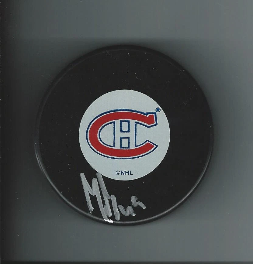 Michael Bournival Signed MONTREAL CANADIENS Puck