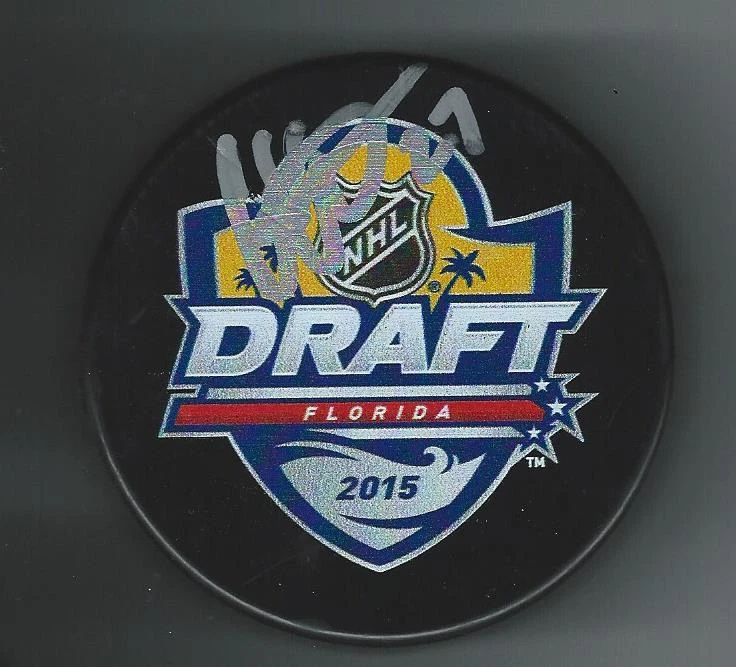Colin White Signed 2015 NHL Draft Puck Ottawa Senators