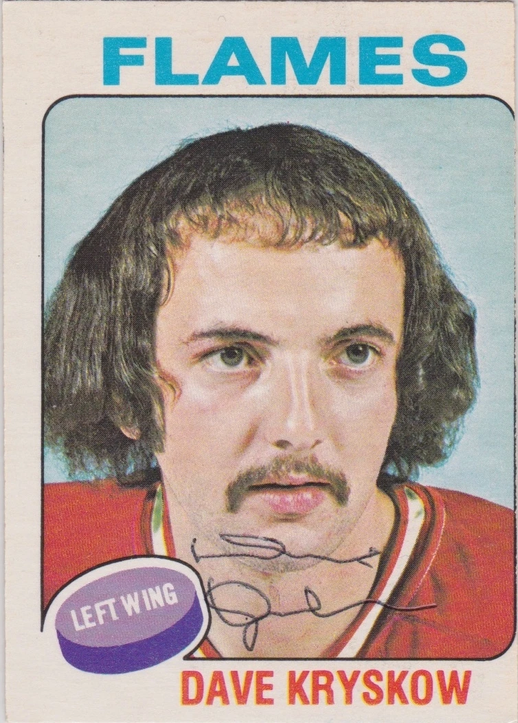 Dave Kryskow Signed 1975-76 O-Pee-Chee Card #158 Washington Capitals