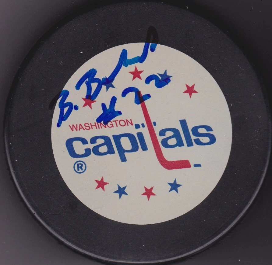 Bobby Babcock Signed WASHINGTON CAPITALS Heritage Puck