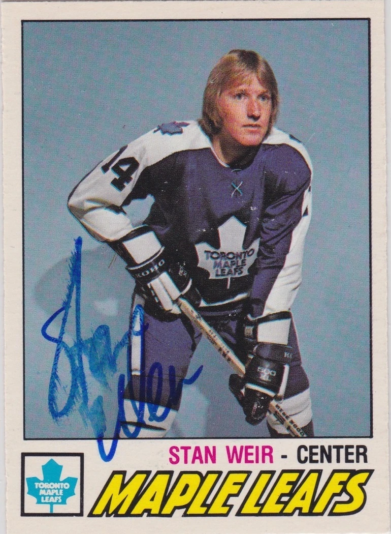 Stan Weir Signed 1977-78 O-Pee-Chee OPC Card #356 Toronto Maple Leafs