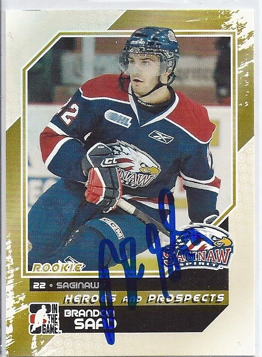 Brandon SAAD Signed 2011 Heroes and Prospects Card