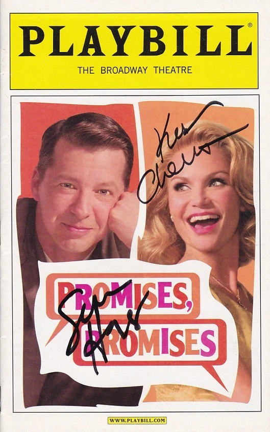 SEAN HAYES and KRISTIN CHENOWETH signed autographed PROMISES, PROMISES playbill