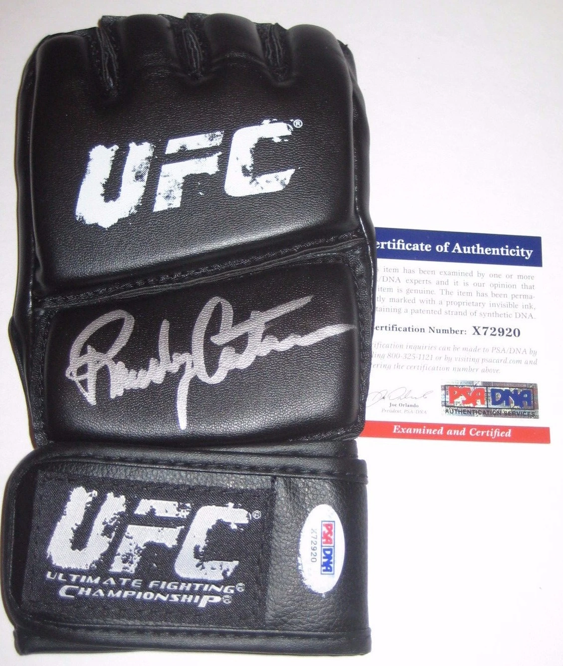 RANDY COUTURE Signed UFC Fight Glove w/ PSA COA