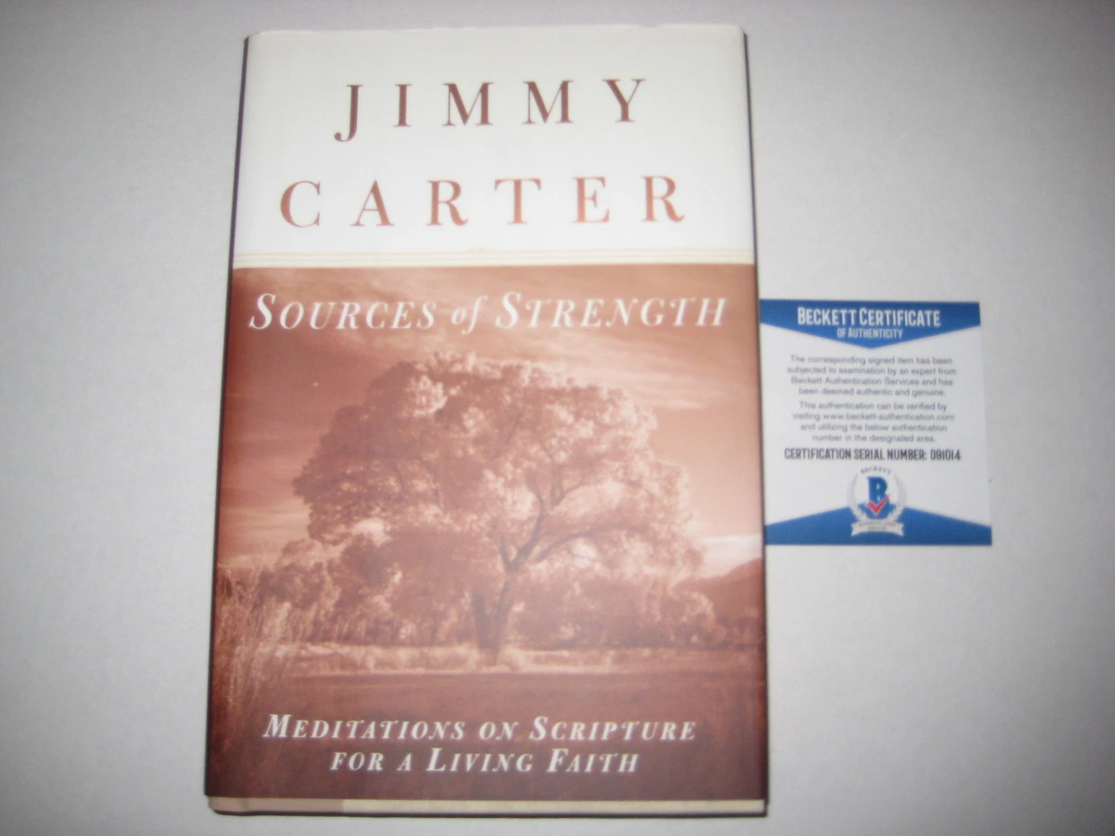 President JIMMY CARTER Signed SOURCES OF STRENGTH Book w/ Beckett COA