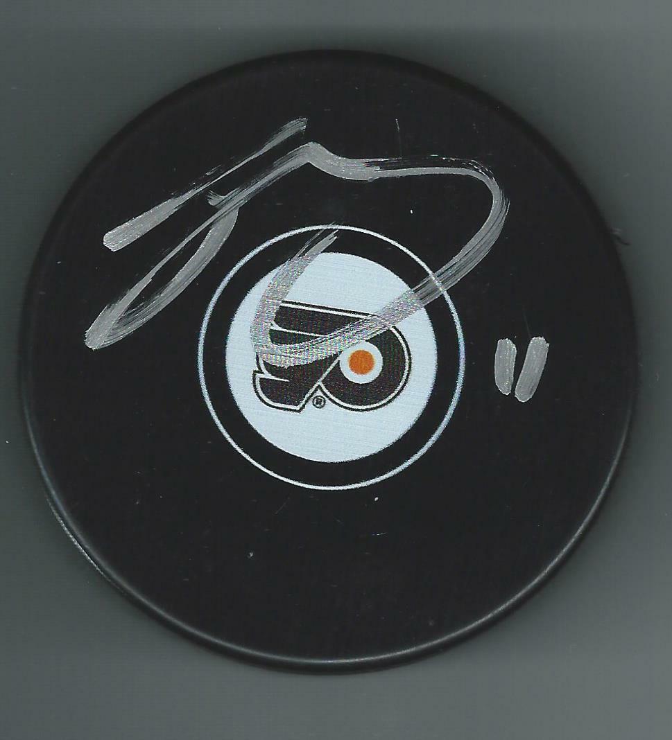 Jon Sim Signed Philadelphia Flyers Puck