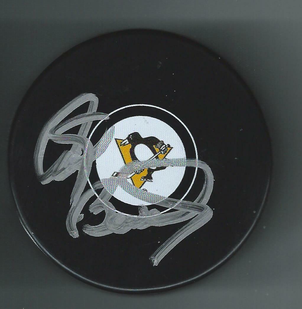 Andy Brickley Signed Pittsburgh Penguins Puck
