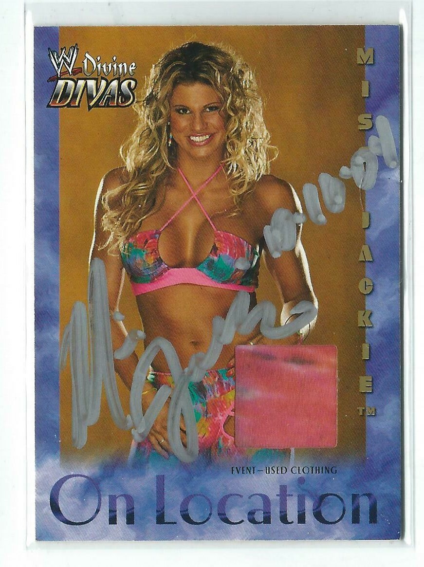Miss Jackie Signed 2003 Fleer Divine Divas On Location Event Clothing Card WWE