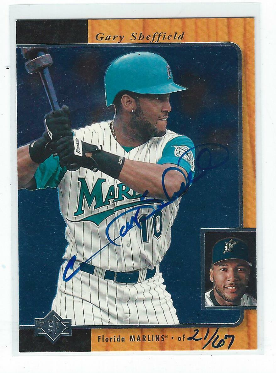 Gary Sheffield 1996 Upper Deck SP Authentic Buyback Autograph Card #86 21/67