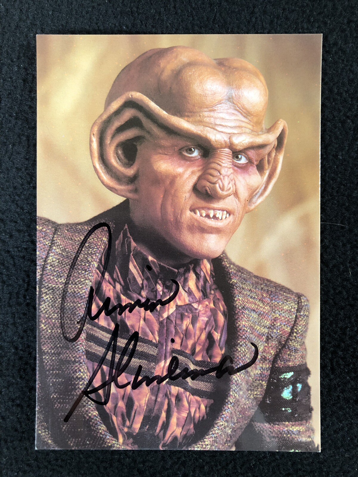 Armin Shimerman Signed Star Trek Deep Space Nine Quark Postcard #1