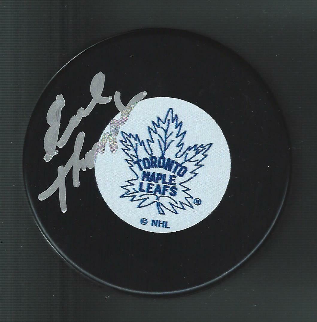 Erroll Thompson Signed Toronto Maple Leafs Puck