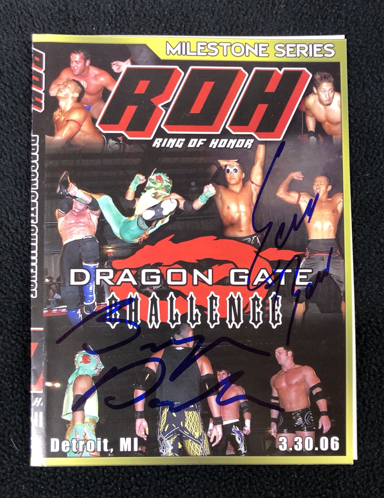 BRYAN DANIELSON & EVAN BOURNE SIGNED ROH DRAGON GATE DVD COVER JSA COA WWE AEW COLLECTIBLE MEMORABILIA