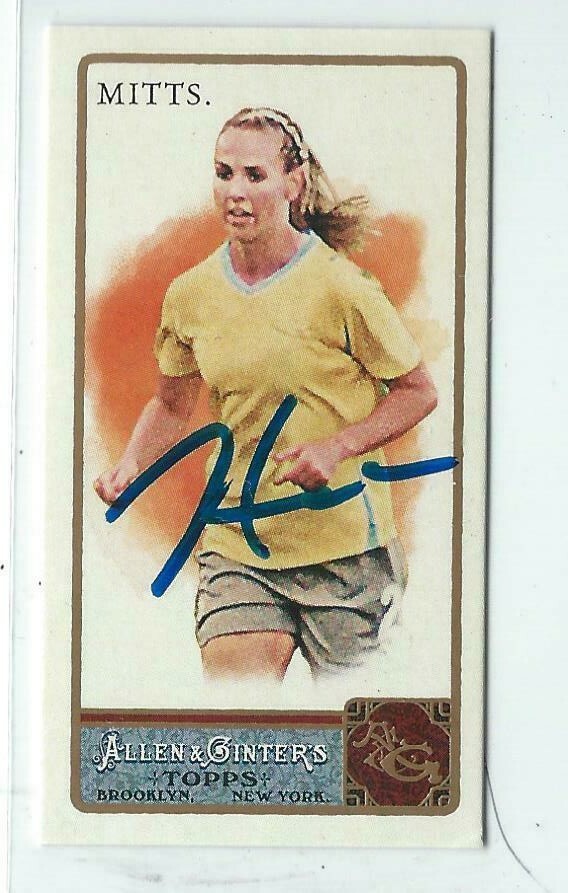 Heather Mitts Signed 2011 Topps Allen & Ginters Womens Soccer Mini Card #164