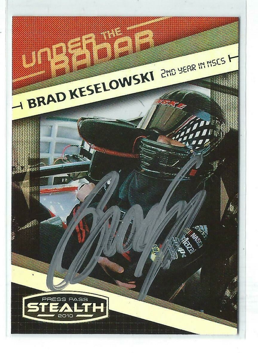 BRAD KESELOWSKI SIGNED 2010 PRESS PASS STEALTH CARD #86    NASCAR COLLECTIBLE MEMORABILIA
