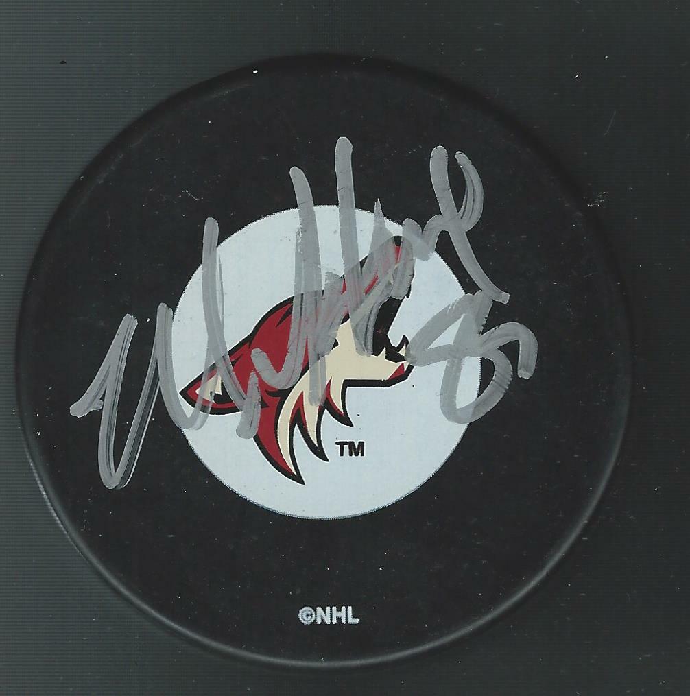 Mike Comrie Signed Arizona Coyotes Puck Utah Mammoth